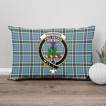 Thompson (Thomson) Tartan Pillow Cover with Family Crest