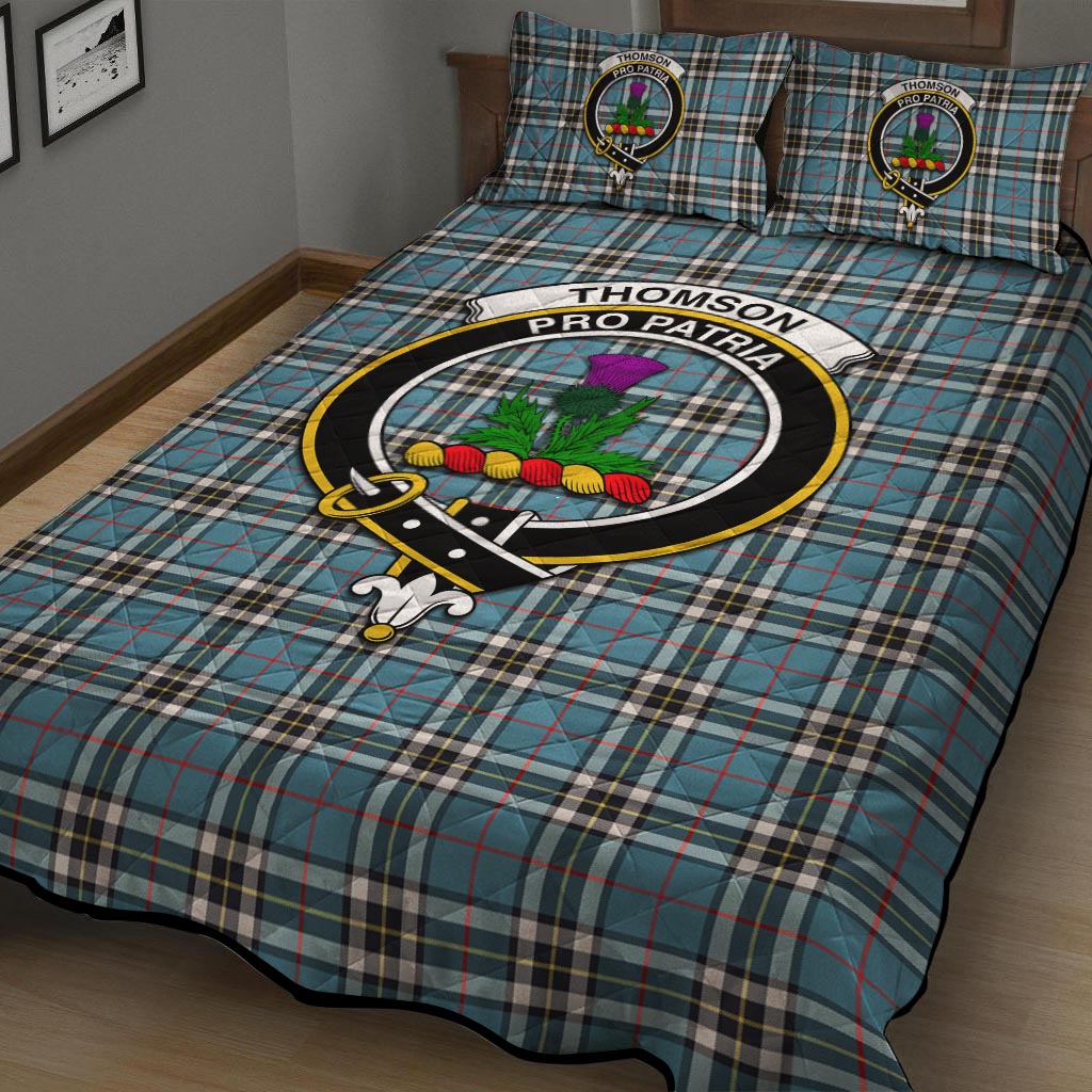 Thompson (Thomson) Tartan Quilt Bed Set with Family Crest - Tartan Vibes Clothing