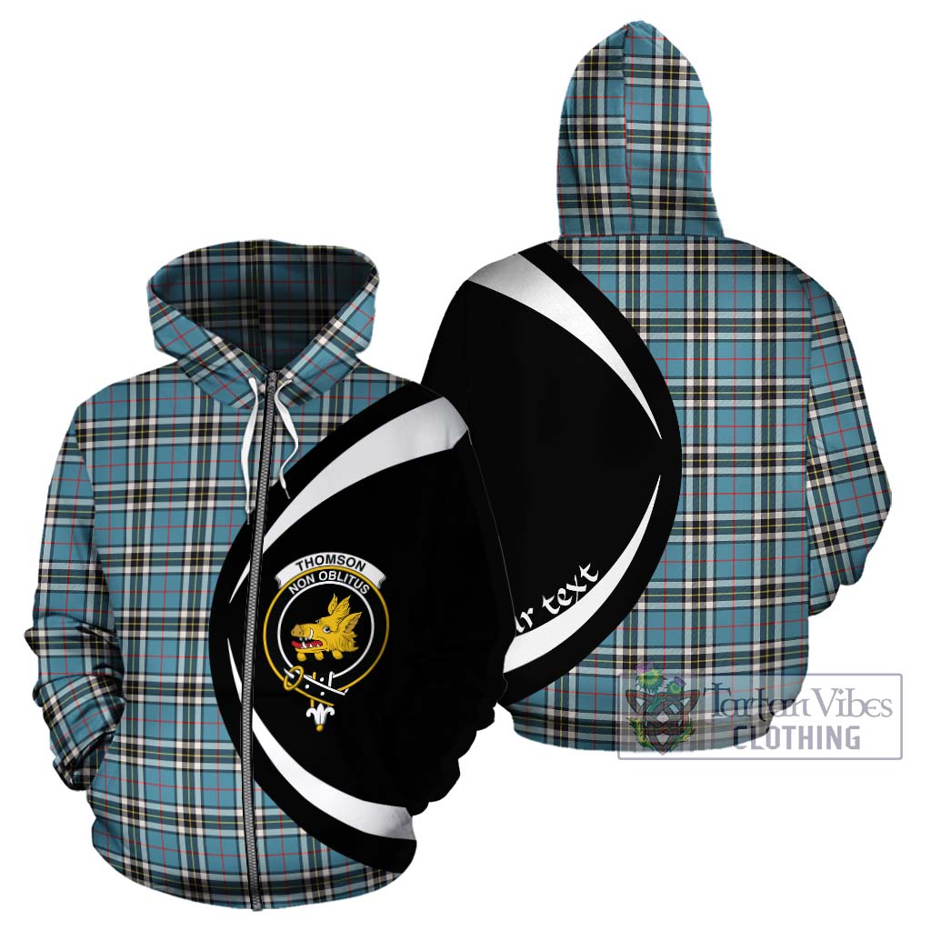 Thompson (Thomson) Tartan Hoodie with Family Crest Circle Style - Tartan Vibes Clothing