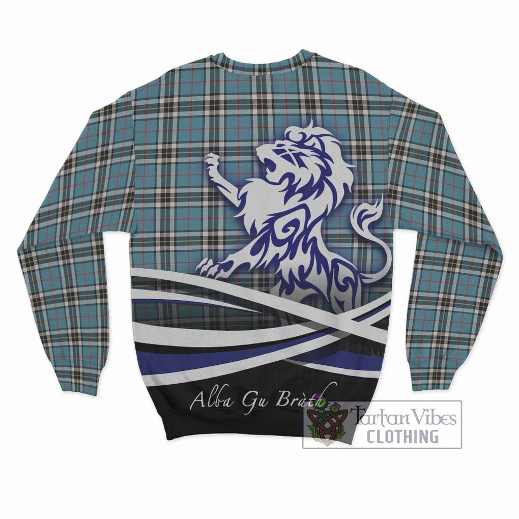 Thompson (Thomson) Tartan Sweatshirt with Alba Gu Brath Regal Lion Emblem - Tartanvibesclothing Shop