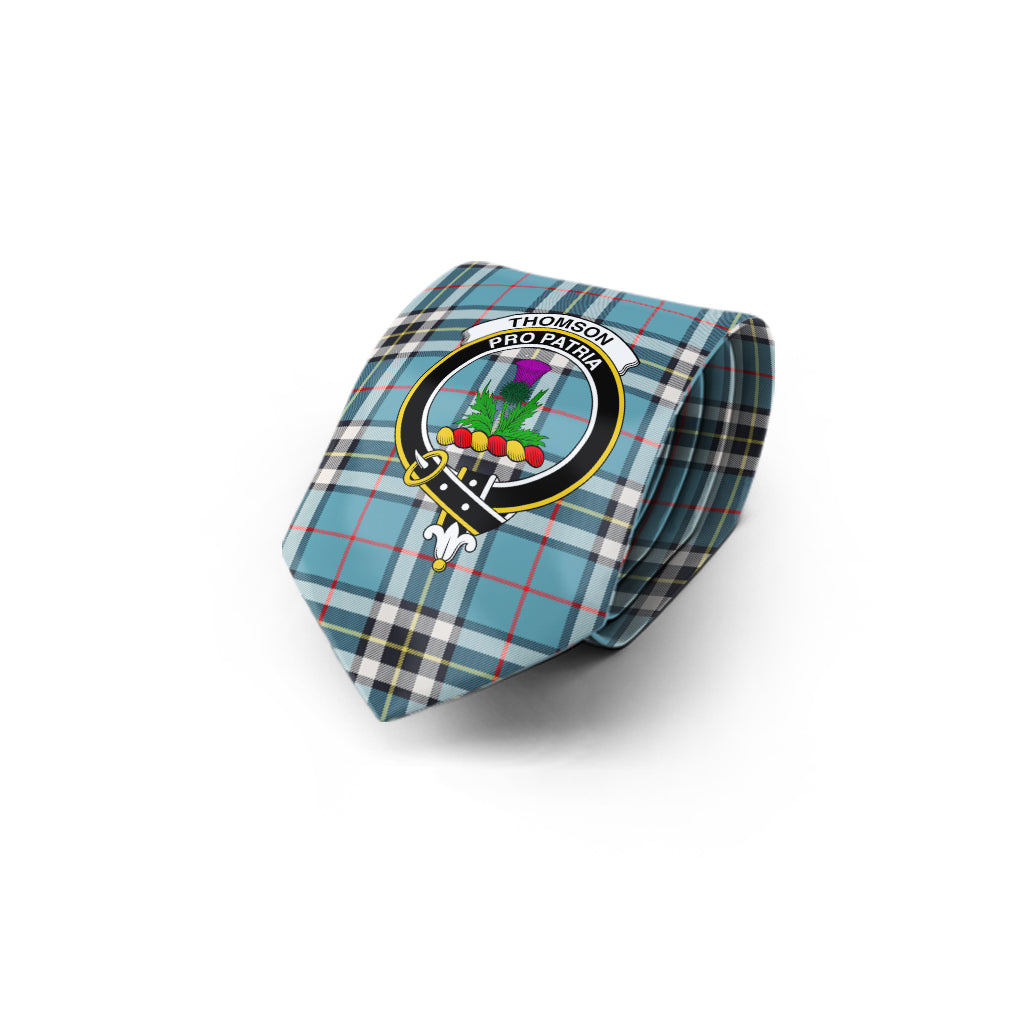 Thompson (Thomson) Tartan Classic Necktie with Family Crest - Tartan Vibes Clothing