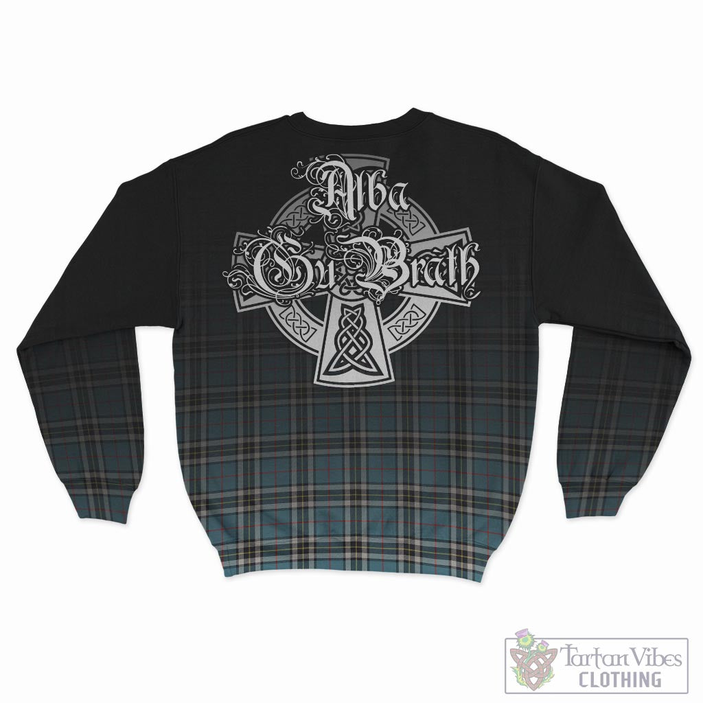 Tartan Vibes Clothing Thomson Tartan Sweatshirt Featuring Alba Gu Brath Family Crest Celtic Inspired