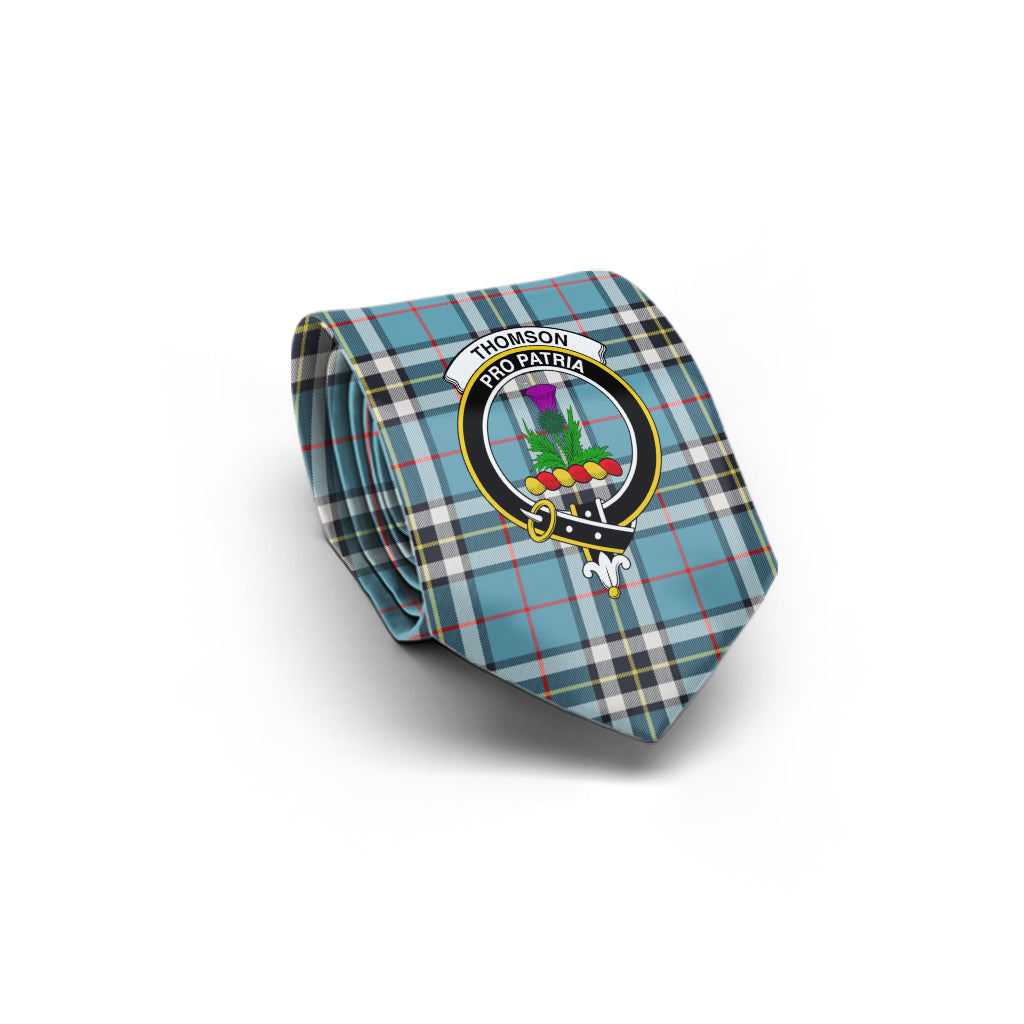 Thompson (Thomson) Tartan Classic Necktie with Family Crest - Tartan Vibes Clothing