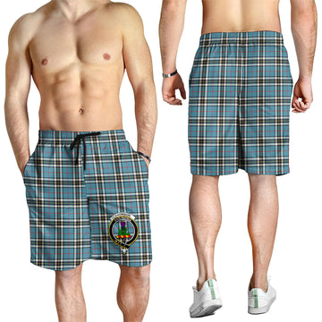 Thompson (Thomson) Tartan Mens Shorts with Family Crest