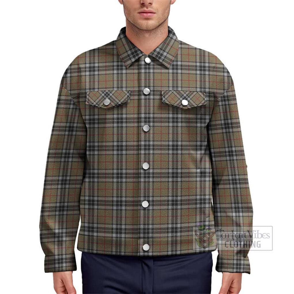 Thomson Camel Tartan Unisex Lapel Cotton Jacket Unisex - Tartan Vibes Clothing