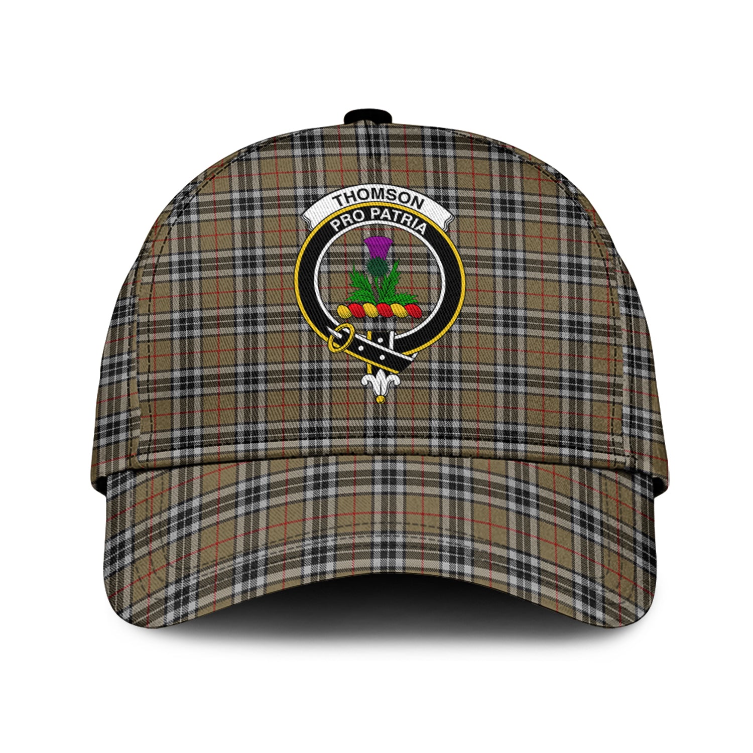 Thomson Camel Tartan Classic Cap with Family Crest Classic Cap Universal Fit - Tartan Vibes Clothing