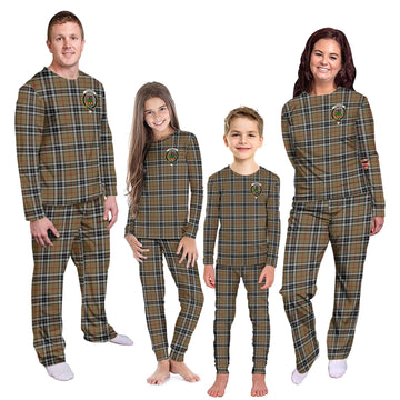 Thomson Camel Tartan Pajamas Family Set with Family Crest