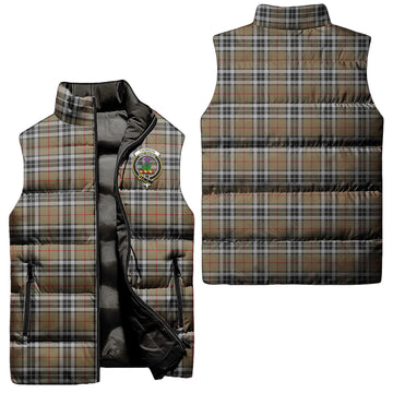 Thomson Camel Tartan Sleeveless Puffer Jacket with Family Crest