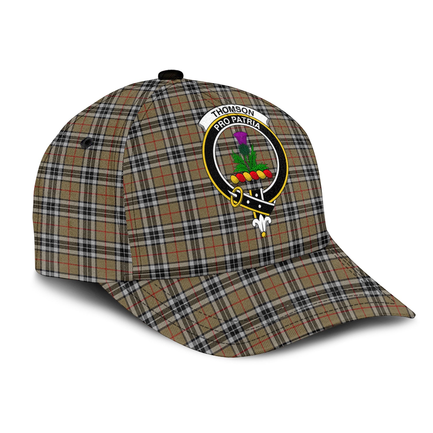 thomson-camel-tartan-classic-cap-with-family-crest