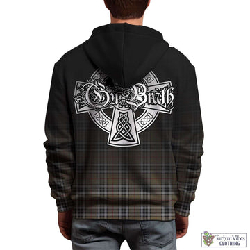 Thomson Camel Tartan Hoodie Featuring Alba Gu Brath Family Crest Celtic Inspired