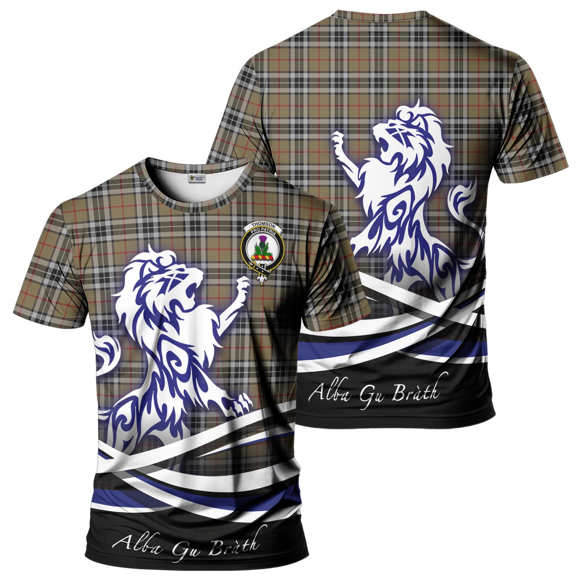 thomson-camel-tartan-t-shirt-with-alba-gu-brath-regal-lion-emblem