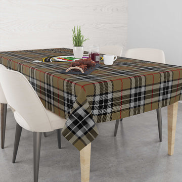 Thomson Camel Tartan Tablecloth with Family Crest