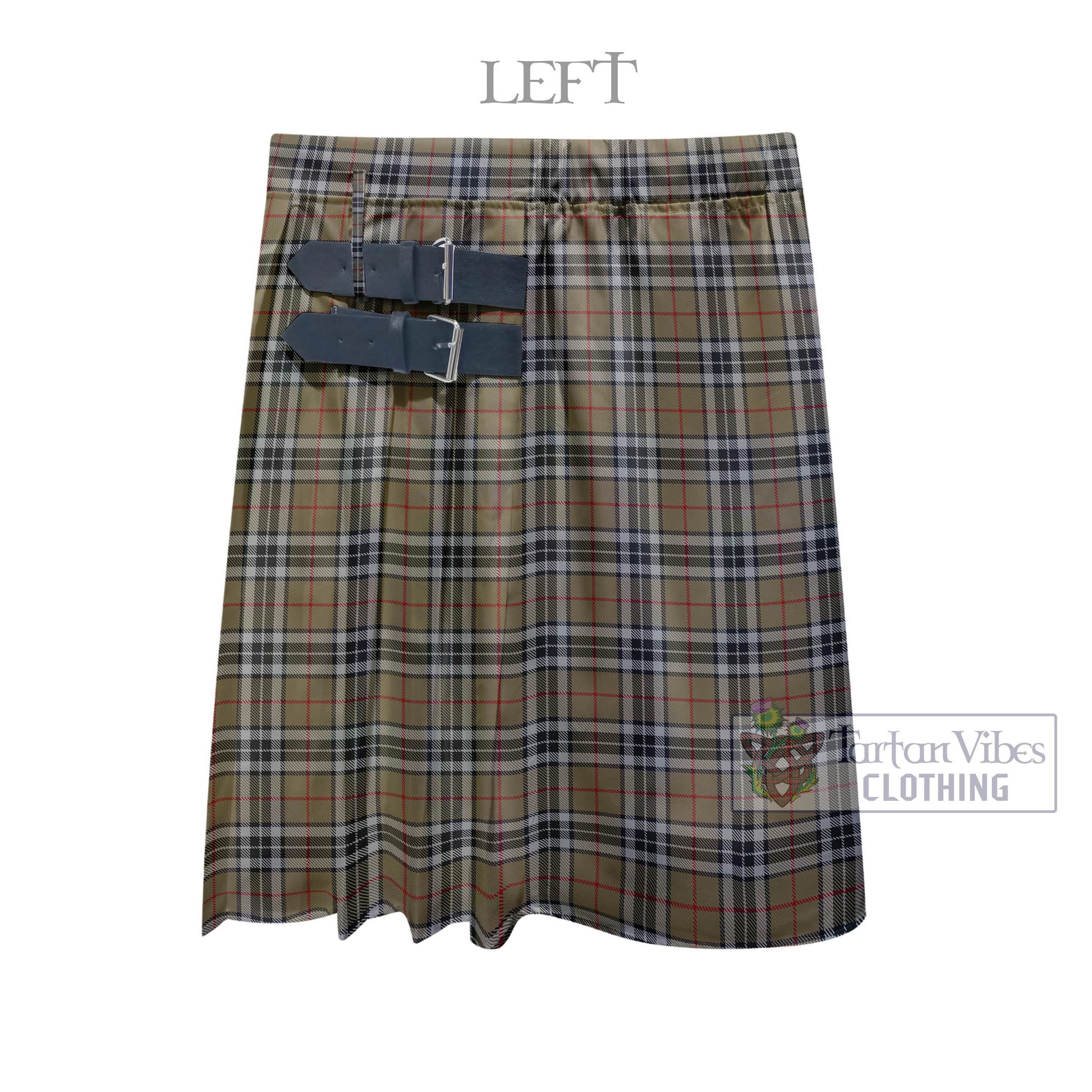 Tartan Vibes Clothing Thomson Camel Tartan Men's Pleated Skirt - Fashion Casual Retro Scottish Style