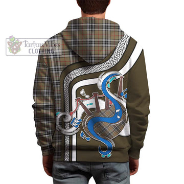 Thomson Camel Tartan Hoodie with Epic Bagpipe Style