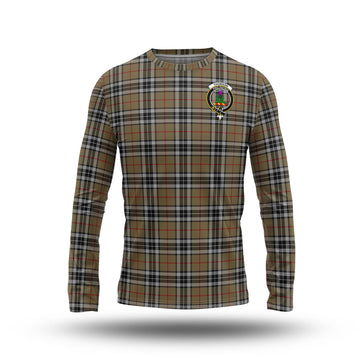 Thomson Camel Tartan Long Sleeve T-Shirt with Family Crest