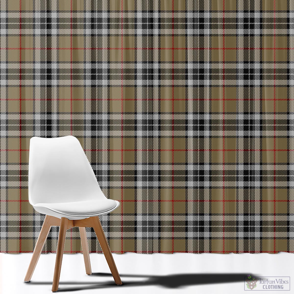 Thomson Camel Tartan Window Curtain