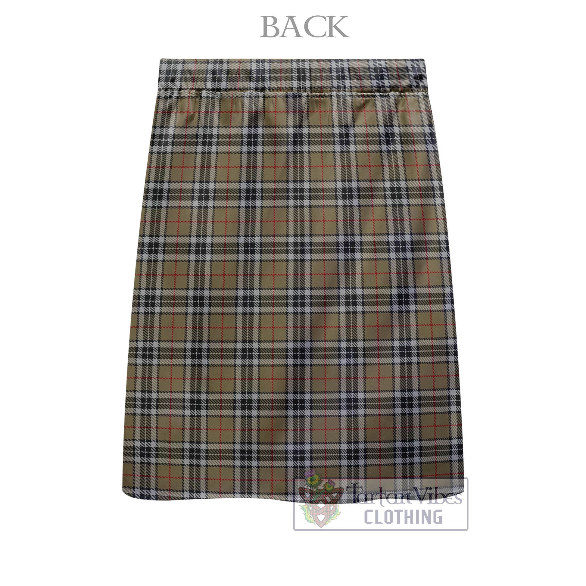 Tartan Vibes Clothing Thomson Camel Tartan Men's Pleated Skirt - Fashion Casual Retro Scottish Style