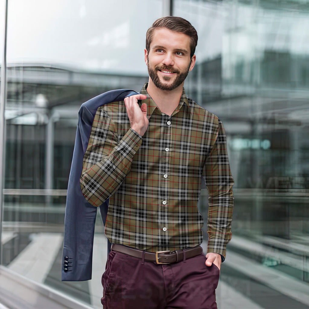 thomson-camel-tartan-long-sleeve-button-up-shirt