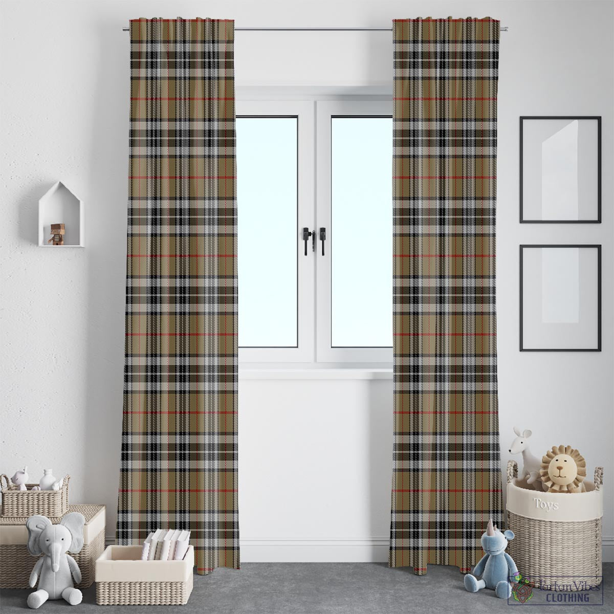 Thomson Camel Tartan Window Curtain