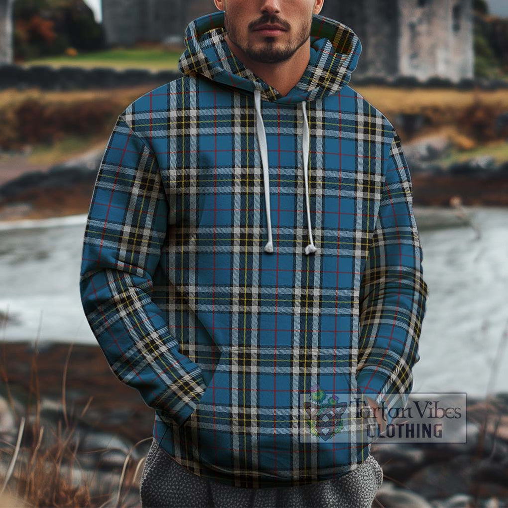 Thomson Dress Blue Tartan Cotton Hoodie Pullover Hoodie XS - Tartan Vibes Clothing