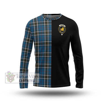 Thomson Dress Blue Tartan Long Sleeve T-Shirt with Family Crest and Half Of Me Style