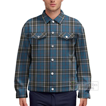 Thomson Dress Blue Tartan Unisex Lapel Cotton Jacket