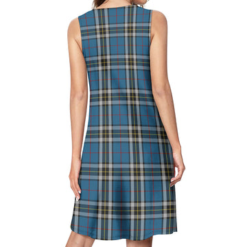 Thomson Dress Blue Tartan Womens Casual Dresses