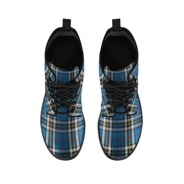 Thomson Dress Blue Tartan Leather Boots