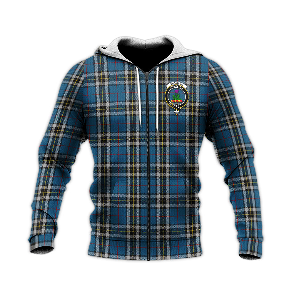 thomson-dress-blue-tartan-knitted-hoodie-with-family-crest