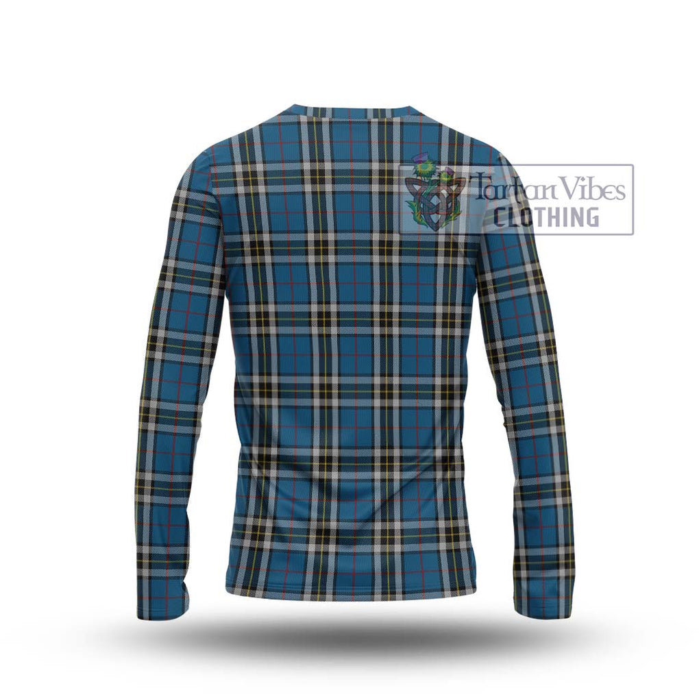 Thomson Dress Blue Tartan Long Sleeve T-Shirt with Family Crest DNA In Me Style - Tartanvibesclothing Shop