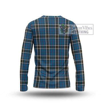 Thomson Dress Blue Tartan Long Sleeve T-Shirt with Family Crest DNA In Me Style