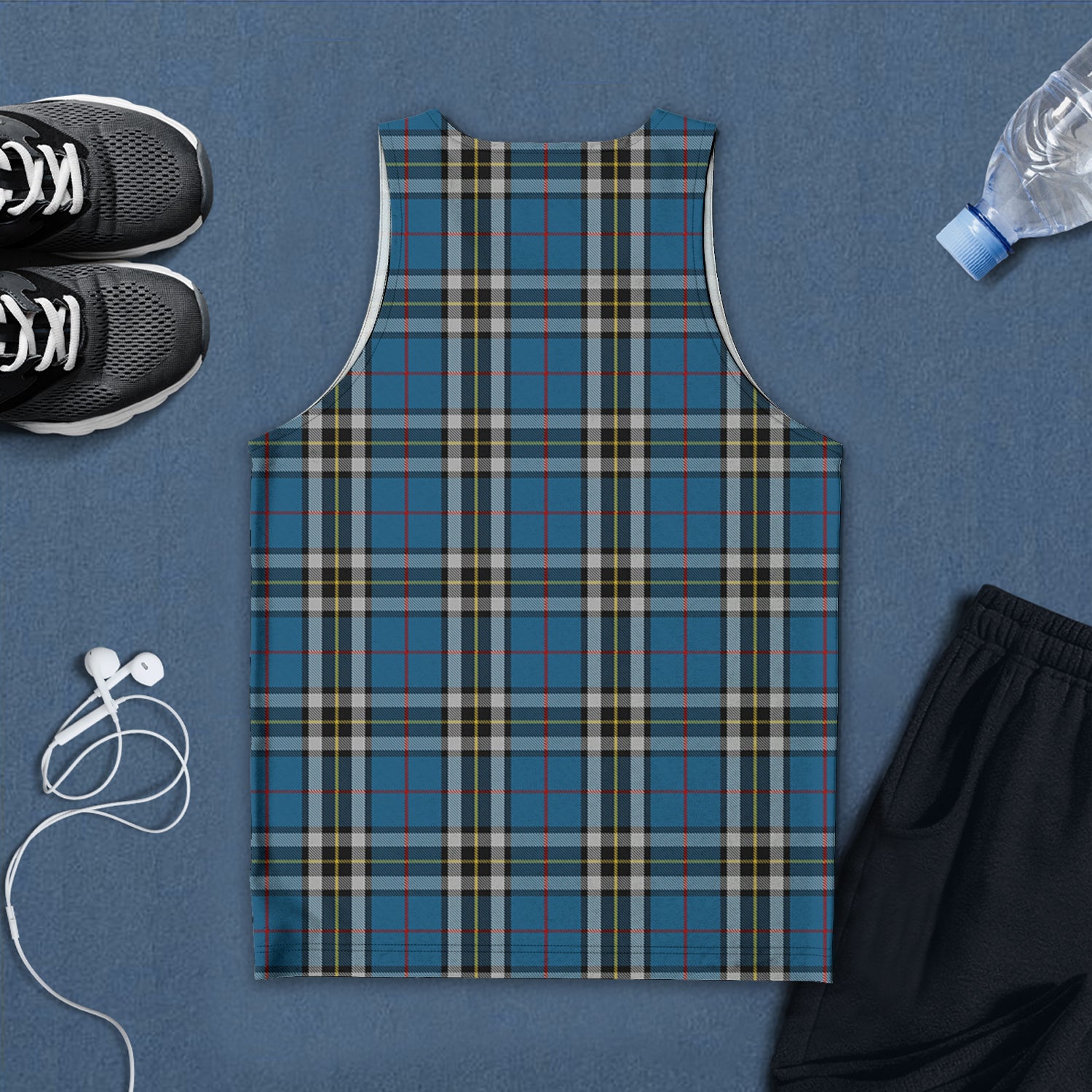 thomson-dress-blue-tartan-mens-tank-top-with-family-crest