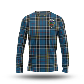 Thomson Dress Blue Tartan Long Sleeve T-Shirt with Family Crest