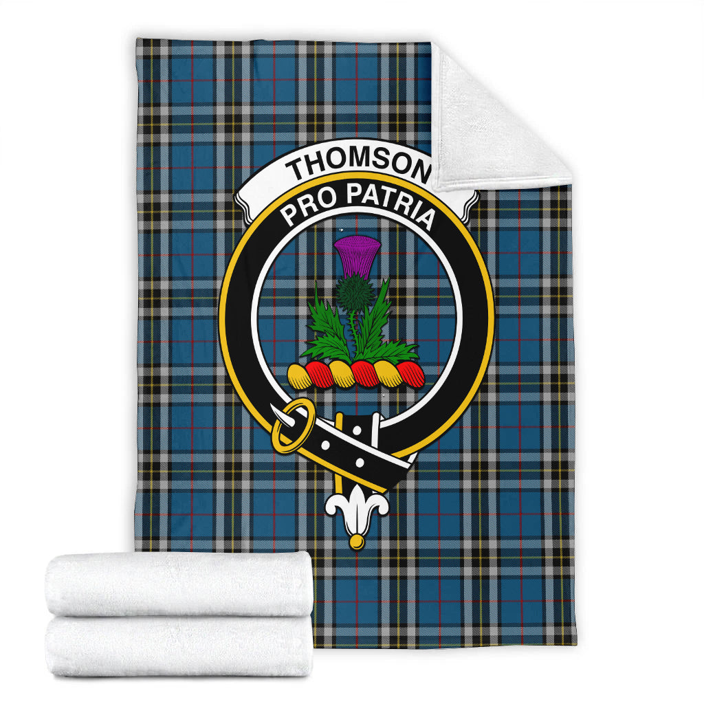 thomson-dress-blue-tartab-blanket-with-family-crest