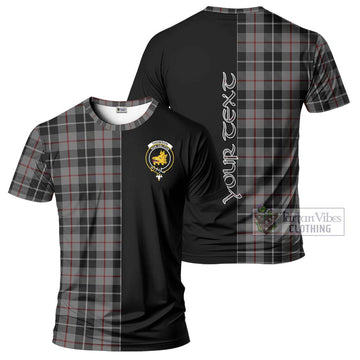 Thomson Grey Tartan T-Shirt with Family Crest and Half Of Me Style