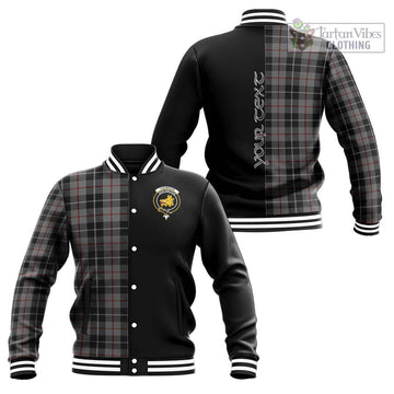 Thomson Grey Tartan Baseball Jacket with Family Crest and Half Of Me Style