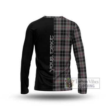 Thomson Grey Tartan Long Sleeve T-Shirt with Family Crest and Half Of Me Style