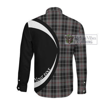 Thomson Grey Tartan Long Sleeve Button Up with Family Crest Circle Style