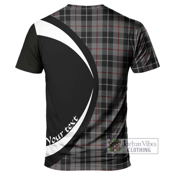 Thomson Grey Tartan T-Shirt with Family Crest Circle Style