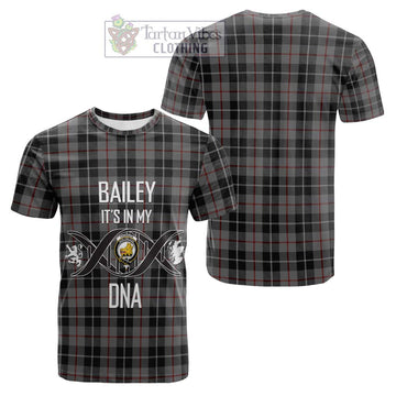 Thomson Grey Tartan Cotton T-shirt with Family Crest DNA In Me Style