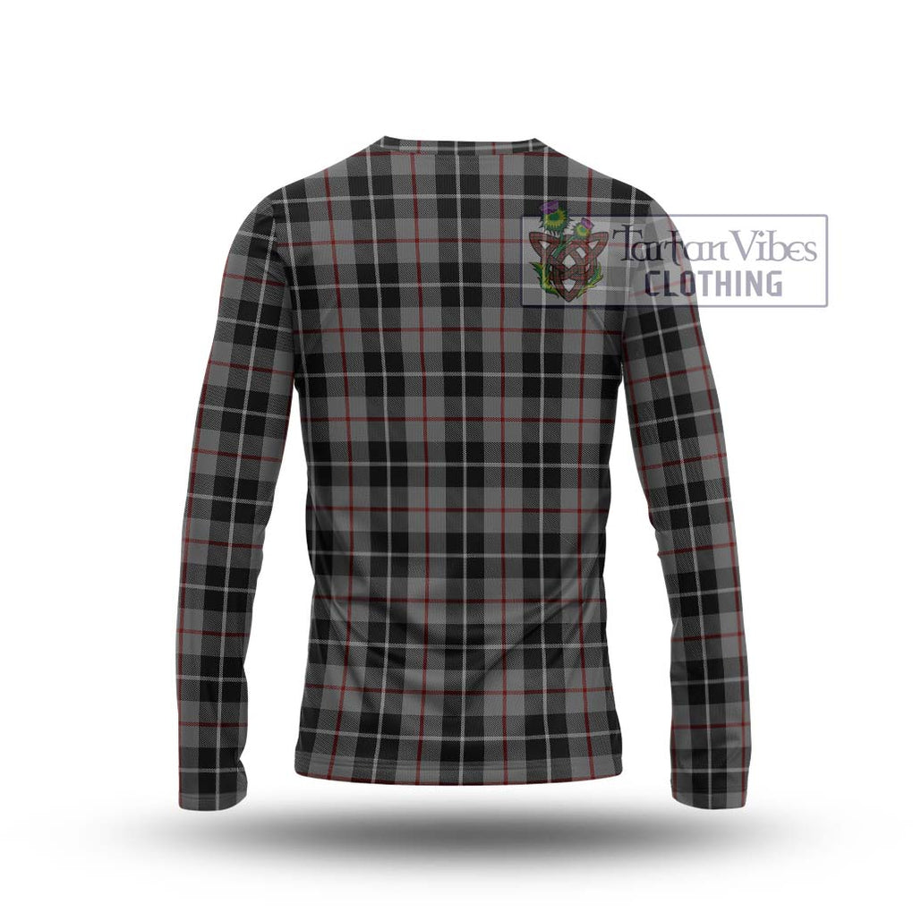 Thomson Grey Tartan Long Sleeve T-Shirt with Family Crest DNA In Me Style - Tartanvibesclothing Shop