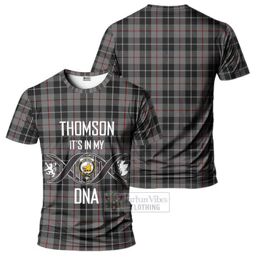 Thomson Grey Tartan T-Shirt with Family Crest DNA In Me Style