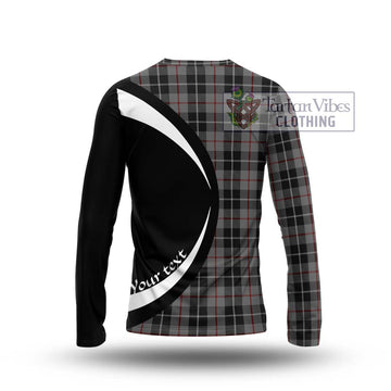 Thomson Grey Tartan Long Sleeve T-Shirt with Family Crest Circle Style