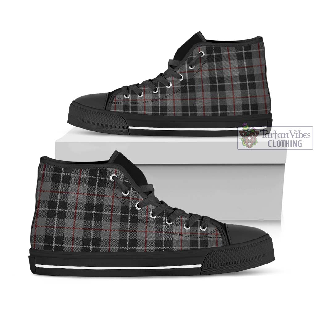 Tartan Vibes Clothing Thomson Grey Tartan High Top Shoes