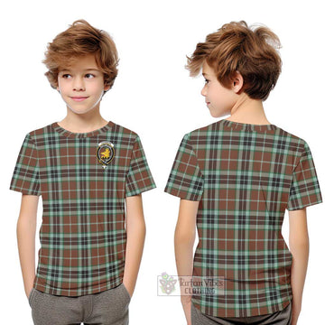 Thomson Hunting Modern Tartan Kid T-Shirt with Family Crest