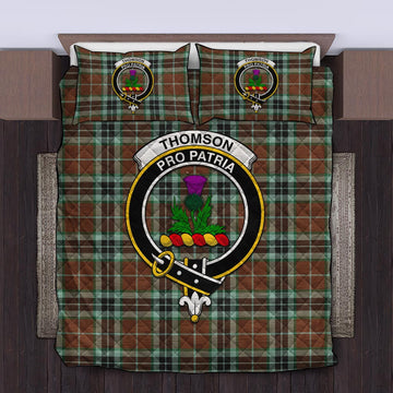 Thomson Hunting Modern Tartan Quilt Bed Set with Family Crest