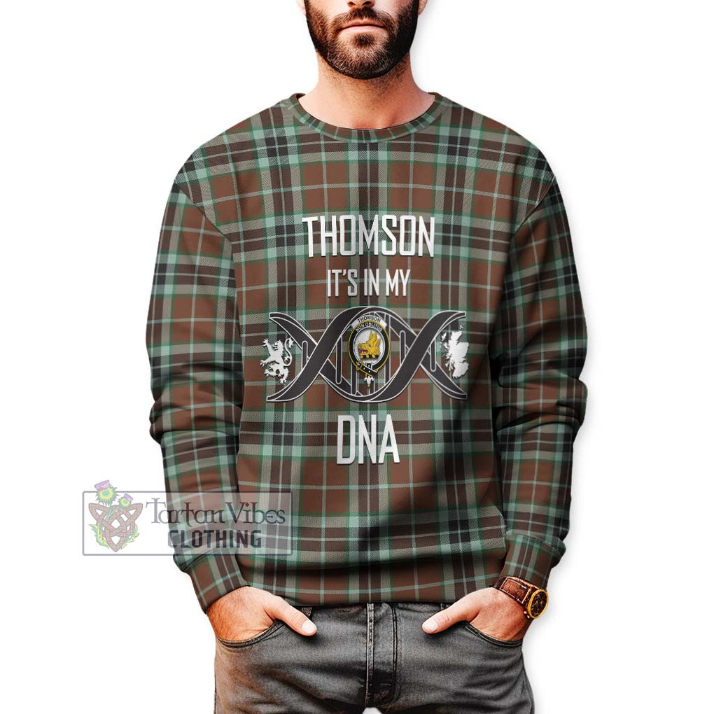 Thomson Hunting Modern Tartan Sweatshirt with Family Crest DNA In Me Style Unisex - Tartanvibesclothing Shop