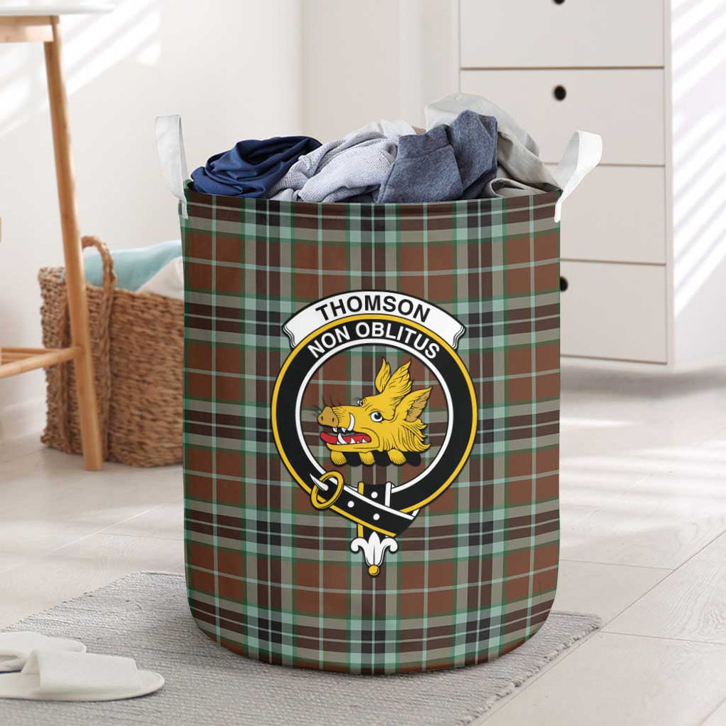 Thomson Hunting Modern Tartan Laundry Basket with Family Crest One Size - Tartanvibesclothing Shop