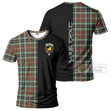 Thomson Hunting Modern Tartan T-Shirt with Family Crest and Half Of Me Style