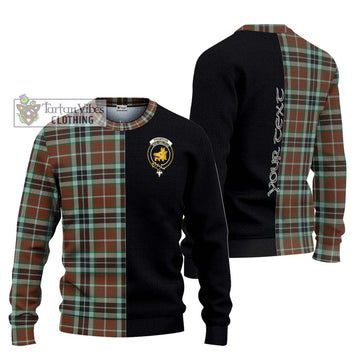 Thomson Hunting Modern Tartan Ugly Sweater with Family Crest and Half Of Me Style